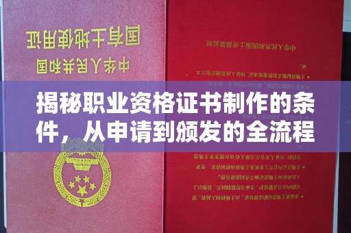 建阳揭秘职业资格证书制作的条件，从申请到颁发的全流程解析